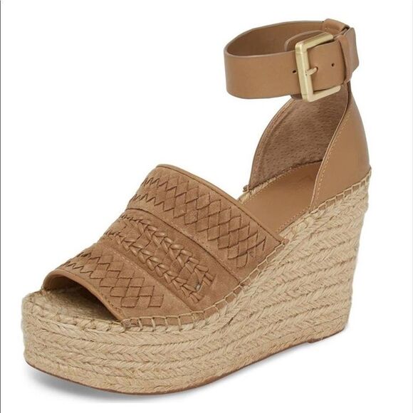 Marc Fisher Alina Espadrille Wedge, Tan - Picture 1 of 7